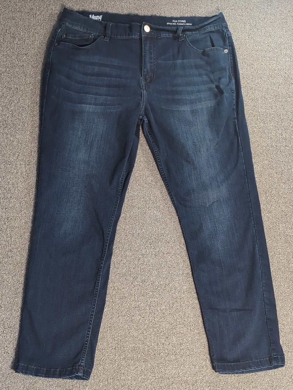 Mugsy Fultons Jeans Dark Wash Stretch Denim Men's Size 38x30